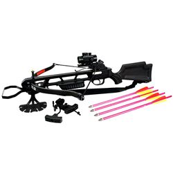 160LBS HUNTING CROSSBOW COMES W/RED DOT SIGHT, QUIVER,