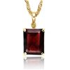 Image 1 : GENUINE 0.55 CTW GARNET SOLID 10K YELLOW GOLD PENDANT