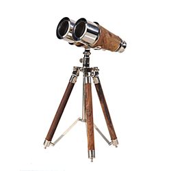 BRASS BINOCULAR ON STAND