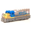 Image 1 : LOCOMOTIVE BLUE AND GREY DIECAST DISPLAY MODEL TRAIN EN