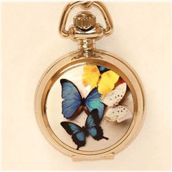 BUTERFLY DESIGN WATCH NECKLACE