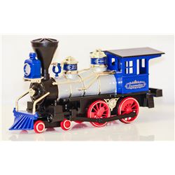 LOCOMOTIVE SILVER AND BLUE DIECAST DISPLAY MODEL TRAIN