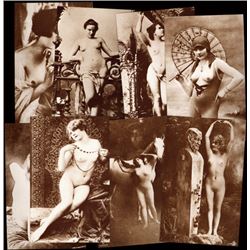 Set of Eight Different Nude French Post Cards