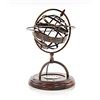 Image 1 : BRASS ARMILLARY W/COMPASS ON WOODEN BASE