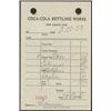 Image 1 : 1950s Coca Cola Route Sheets from the New Albany, MS Pl