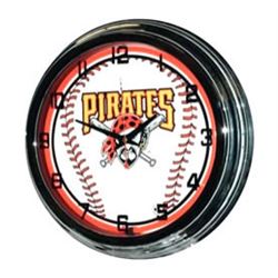 MLB PITTSBURGH PIRATES NEON WALL CLOCK