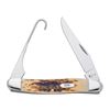Image 1 : CASE 3 7/8" AMBER BONE BIRD HOOK KNIFE