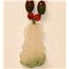 Image 1 : GENUINE GADE BUDDA NECKLACE W/14K WHITE GOLD CLAPS