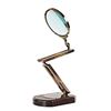 Image 1 : BRASS MAGNIFIER GLASS W/WOODEN BASE