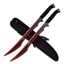 27" FULL TANG STAINLESS STEEL RED AND BLACK 2 PIECE SWO