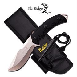 ELK RIDGE 9" FIXED BLADE KNIFE W/FIRESTARTER