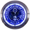 Image 1 : 17" U.S.A BLUE NEON WALL CLOCK