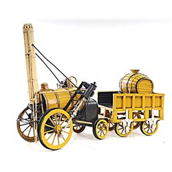 HAND MADE 1829 YELLOW STEPHENSON ROCKET STEAM LOCOMOTIV