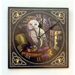 Lisa Parker's Owl Clock   11 1/2 inches square   Takes