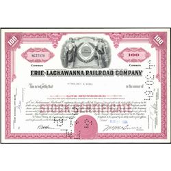 1960s 100 Share Stock Certificate from the Erie -Lackaw