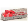 Image 2 : LOCOMOTIVE RED AND GREY DIECAST DISPLAY MODEL TRAIN ENG