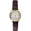 Image 1 : TIMEX GOLD TONE BROWN LEATHER STRAP WOMENS WATCH