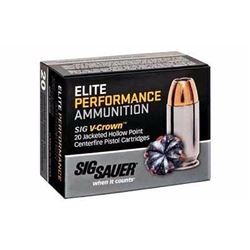 **AMMOSig Sauer E45AP1-20 Elite Performance V-Crown 45 ACP JHP 200 GR 20B (200 ROUNDS) 798681458189