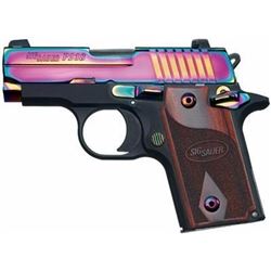 _NEW!_ SIG SAUER P238 Single 380ACP 2.7" 6+1 NS Rosewood Grip Rainbow 798681418497