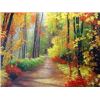 Image 1 : (ART) "A Stroll Among The Exquisite Fall Foliage" 30"h x 40"w (75x100cm) (LA4110-30) (59-DR682)