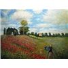 Image 1 : "Red Poppies At Argenteuil" - Claude Monet 20"h x 24"w (50x60cm) LA2564MON-20