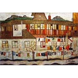 "A House With Drying Laundry" - Egon Schiele 20"h x 24"w (50x60cm) MO5960SHL-20