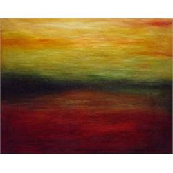  Colorful Abstract Landscape  - Original Painting 20 h x 24 w (50x60cm)MO3917-20