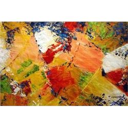 "Colorful Artistic Abstract" - Original Painting 20"h x 24"w (50x60cm)MO7887-20