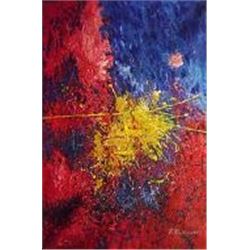  Cosmic Burst  - Original Painting 20 w x 24 h (50x60cm)MO7847-20