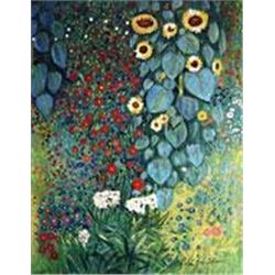  Farm Garden With Flowers  - Gustav Klimt 20 w x 24 h (50x60cm)MO3077KLI-20