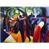 Image 1 : "A Stroll On The Bridge" - August Macke 48"w x 72"h (120x180cm)MO2803MAC-20