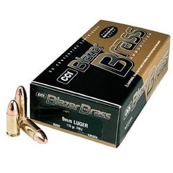 CCI 5200 Blazer Brass Ammo 9mm Full Metal Jacket 115 GRAIN 500 Rounds 076683052001