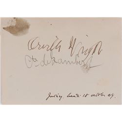 Orville Wright and Charles de Lambert