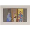 Image 2 : Cinderella, Wicked Stepmother, and Grand Duke production cels on pan production background from Cind