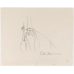 Merlin production drawing from The Sword in the Stone