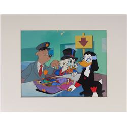 Uncle Scrooge and Magica de Spell production cel from Ducktales