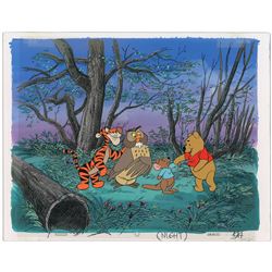 Pooh, Owl, Tigger, and Roo production key master background set-up from We’re Each a Little Differen