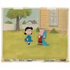 Image 1 : Lucy and Linus production cel and production background  from The Charlie Brown and Snoopy Show