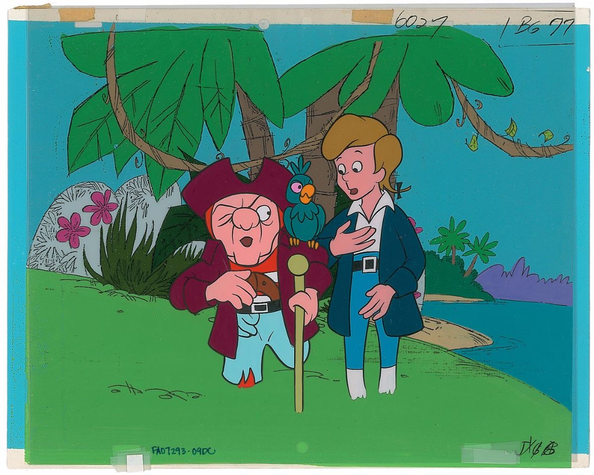 Mr. Magoo production cels and production background from Treasure Island