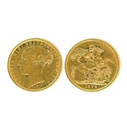 Victoria 1879S sovereign, St George on rev; VF. (1) £50...
