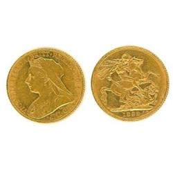 Victoria 1899 sovereign, near VF. (1)  £48...