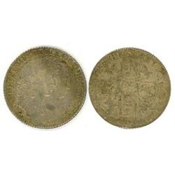 William & Mary 1693 1/-, 9 over O, near VF/VF. (1) £140...