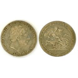 Geo III 1819 LIX crown, good VF. (1)  £70...