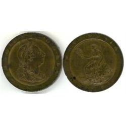 Geo III 1797 cartwheel twopence, tiny nick on rev. edge, good VF. (1)  £60...