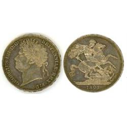 Geo IV 1821 Secundo crown, near EF. (1)  £140...