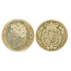 Geo IV 1821 1/-, tiny EK on obv; EF. (1)  £50...