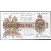 Image 1 : John Bradbury £1 T16 prefix G over 74, pin holes at left, good VF. (1)  £54...