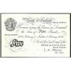 Image 1 : L K O'Brien white £5 B276 prefix C01A dated 2-2-1956, good VF. (1)  £60...
