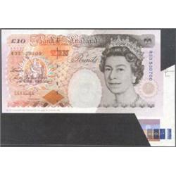 G E A Kentfield £10 error extra paper at bottom right, near UNC. (1)  £140...