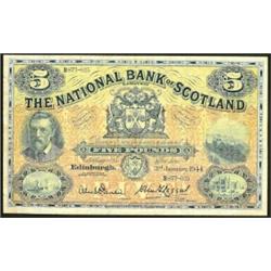 National Bank of Scotland Ltd. £5 dated 3-1-1944 prefix B, P259D, near VF. (1)  £44...
